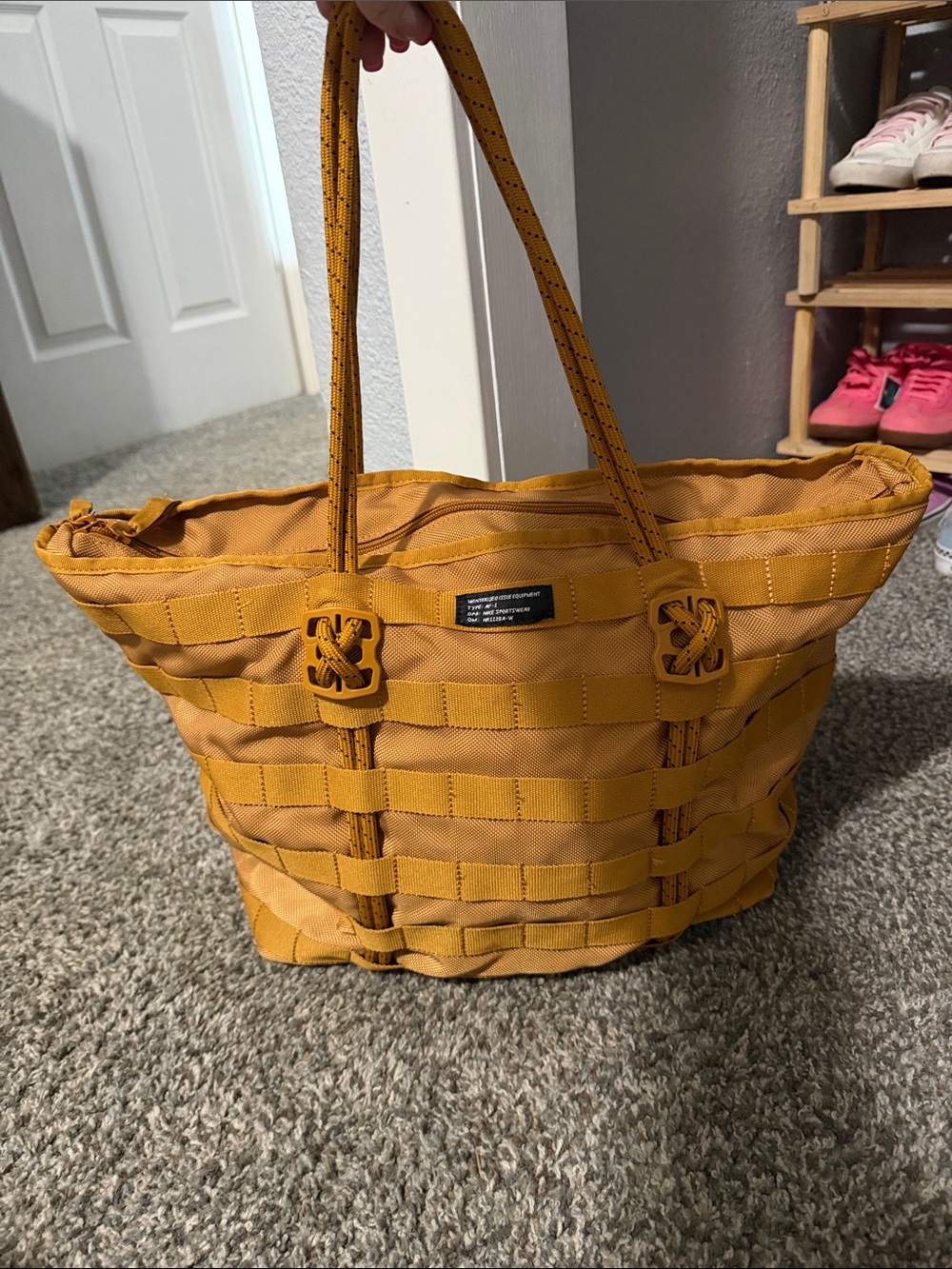 Nike Mustard Yellow Tote Bag - Casual Everyday Carry